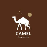 animal camelo natural logotipo vetor ícone silhueta retro hipster