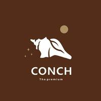 animal concha natural logotipo vetor ícone silhueta retro hipster