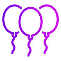 ícone gradiente de balões vetor