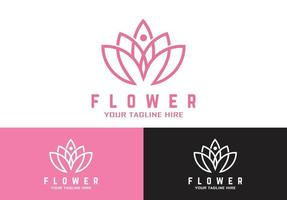 conceito do logotipo da beleza da flor vetor