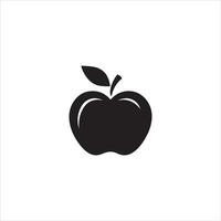maçã ícone isolado vetor em branco fundo.