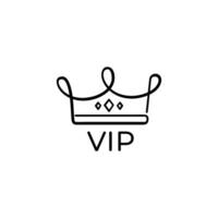 vip coroa linha estilo ícone Projeto vetor