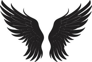 querubim charme asas ícone Projeto celestial penas logotipo do anjo asas vetor