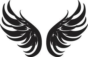 querubim charme asas ícone Projeto celestial penas logotipo do anjo asas vetor