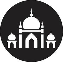 islâmico elegância mesquita emblema Projeto espiritual refúgio mesquita ícone vetor