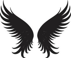 etéreo elegância anjo asas vetor celestial aréola asas logotipo Projeto