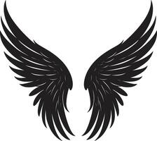 sereno serafim icônico anjo Projeto angélico aura asas emblemático logotipo vetor