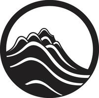 minimalista movimento logotipo Projeto vetor líquido língua água onda emblema Projeto