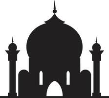 sublime santuário mesquita ícone Projeto espiritual simetria mesquita emblemático ícone vetor