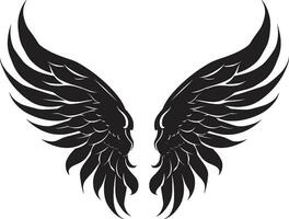 querubim charme logotipo vetor asas celestial penas anjo asas emblema