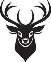 região selvagem majestade veado cabeça logotipo Projeto ícone majestoso região selvagem veado cabeça emblema vetor Projeto