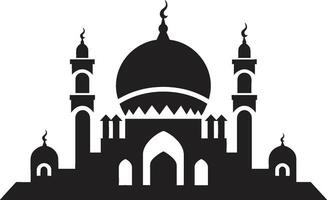 islâmico maravilha mesquita icônico emblema etéreo elegância vetor mesquita ícone