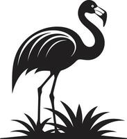 radiante costa flamingo pássaro emblema vetor elegante plumagem flamingo icônico logotipo Projeto