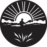 cultivado crista agricultura logotipo Projeto arte colheita matizes agricultura emblema vetor