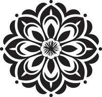 tranquilo tondo icônico mandala logotipo harmonia aréola mandala Projeto emblema vetor