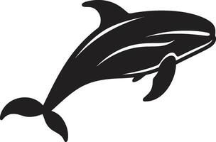 crista majestade emblemático baleia ícone aquático hino logotipo vetor ícone
