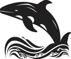 marinho melodia baleia emblema Projeto tranquilo marés icônico baleia vetor