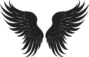 seráfico planar anjo asas ícone vetor divino esplendor icônico asas emblema