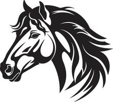 juba majestade icônico cavalo emblema equestre elegância vetor cavalo logotipo