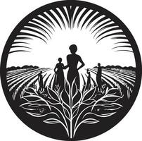 fazenda ícone agricultura logotipo vetor Projeto colheita herança agricultura icônico emblema