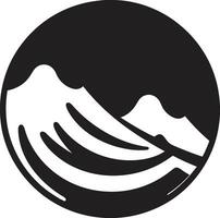 líquido língua água onda emblema Projeto ondulação reflexão minimalista onda ícone vetor