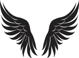 sereno serafim icônico anjo Projeto angélico aura asas emblemático logotipo vetor