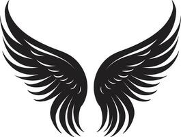 celestial penas logotipo do anjo asas seráfico planar anjo asas ícone vetor