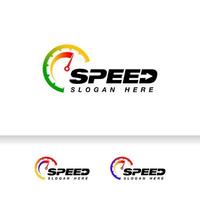 design de logotipo de vetor de velocidade. modelo de design de símbolo de ícone de velocímetro