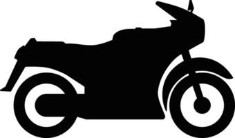 simples motocicleta ou bicicleta silhueta ilustração vetor