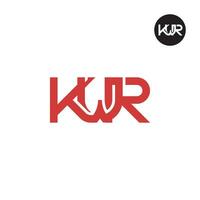 carta kwr monograma logotipo Projeto vetor