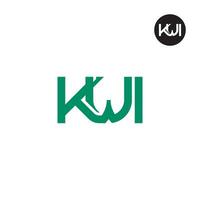 carta kwi monograma logotipo Projeto vetor