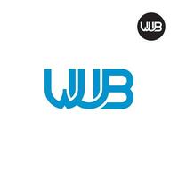 carta wub monograma logotipo Projeto vetor
