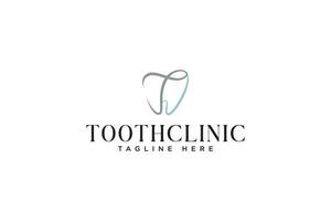 carta t dente moderno logotipo Projeto para dental clínica vetor