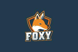 foxy mascote ilustração logotipo Projeto para jogos vetor