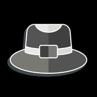 ícone chapéu de feltro. relacionado para chapéu símbolo. lustroso estilo. simples Projeto editável. simples ilustração vetor