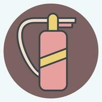 ícone fogo extintor. relacionado para bombeiro símbolo. cor companheiro estilo. simples Projeto editável. simples ilustração vetor