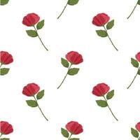 desatado padronizar com vermelho rosas para dia dos namorados dia e Casamento vetor