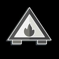ícone fogo perigo. relacionado para bombeiro símbolo. lustroso estilo. simples Projeto editável. simples ilustração vetor