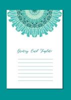 mandala oriental template card vetor