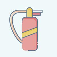 ícone fogo extintor. relacionado para bombeiro símbolo. rabisco estilo. simples Projeto editável. simples ilustração vetor