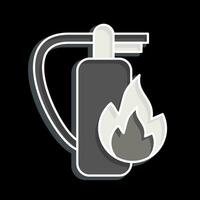 ícone fogo extintor. relacionado para bombeiro símbolo. lustroso estilo. simples Projeto editável. simples ilustração 1 vetor