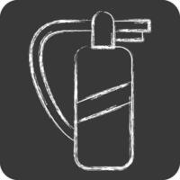 ícone fogo extintor. relacionado para bombeiro símbolo. giz estilo. simples Projeto editável. simples ilustração vetor