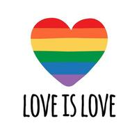 vetor lgbtq arco Iris bandeira coração amor é amor