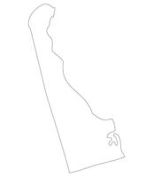 Delaware Estado mapa. mapa do a nos Estado do delaware. vetor