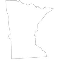 Minnesota Estado mapa. mapa do a nos Estado do minnesota. vetor