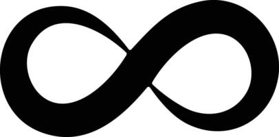 infinidade ícone. infinidade, eternidade, infinito, sem fim, ciclo símbolos. ilimitado infinidade ícone plano estilo estoque vetor