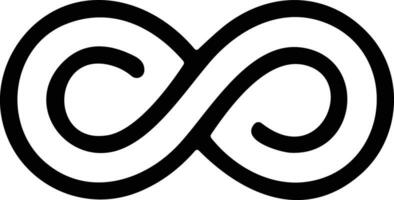 infinidade ícone. infinidade, eternidade, infinito, sem fim, ciclo símbolos. ilimitado infinidade ícone plano estilo estoque vetor