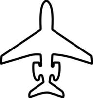 avião ícones. aeronaves linha estilo. jato avião. voar viagem símbolo. vetor