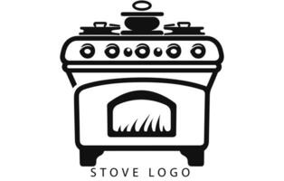 design de vetor de logotipo de ícone de fogão