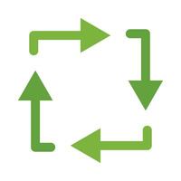 reciclando vetor plano ícone para pessoal e comercial usar.